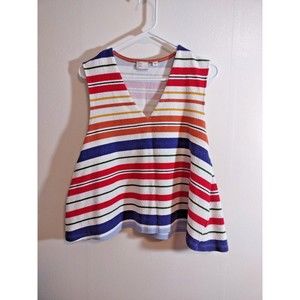 Postmark XL Women's Sleeveless Top Multicolor Stripe Boho Anthropologie